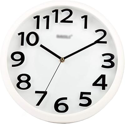 Wall Clocks, Fashion Creative Mute Wall Clock Modern Simple Clock Personalized Digital Clock Art Living Room Quartz Clock Wall Clocks (Color : White)