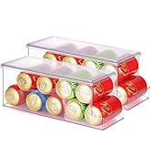 Can Drink Holder with Lid Organizer for Refrigerator, Freezer & Kitchen Cabinets - Space Saving S...