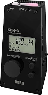 KORG Metronom KDM3, digitales Metronom in Pyramidenform, Metronom mit integrierter Sound- und Rhythmusauswahl, Sound-Out-S...