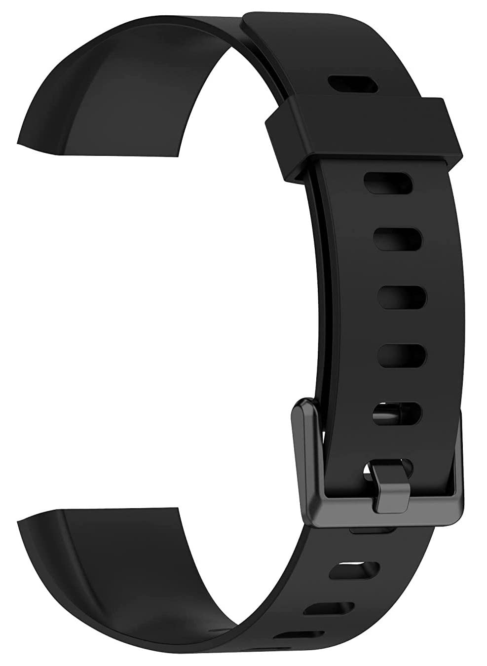 ACESHLEY Band 2022 Silicone Realme Band Strap with Black Metal Buckle Compatible for Realme Smart Band Black (Tracker Not Included)