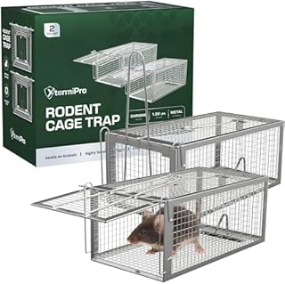 Humane Squirrel Trap 2 - Pack -12.5" x 6.5" x 5.5" Rat Trap, Chipmunk Trap, Rodent Trap-Catch and Release-Heavy Duty Reusa...