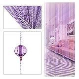 FUT String Tassel Crystal Beads Curtain, Partition Door Curtain Beaded String Curtain Door Screen Panel Home Decor Divider for Bridal Chamber Room Beauty Salon Bedroom New Home Hotel Decoration 1x2m