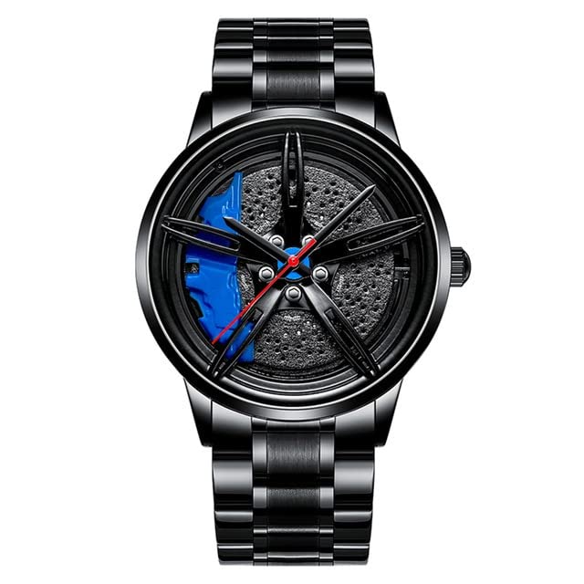 Quartz Watch New Men Car Wheel Watch Sport Waterproof Men's Watch Red Custom Design Rim Hub Creative Wrist Watch