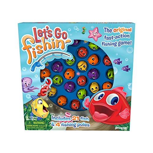 Let's Go Fishin' Game by Pressman - The Original Fast-Action Fishing Game!, 1-4 players