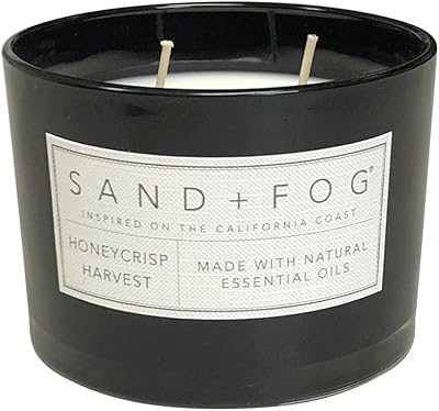 Sand + Fog Scented Candle - Honeycrisp Harvest – Additional Scents and Sizes – 100% Cotton Lead-Free Wick - Luxury Air Freshening Jar Candles - Perfect Home Decor – 12oz