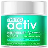 HEMPACTIV Joint & Muscle Relief Cream, Infused with Hemp, Menthol, MSM & Arnica, Soothe Discomfort in Your Back, Muscles, Joints, Neck, Shoulder, Knee, Nerves - 2 Fl Oz