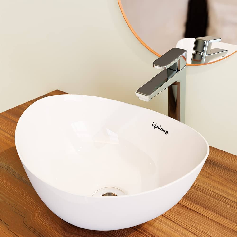 Lifelong Table top Wash Basin/Glossy Finish/Counter top/Super ...