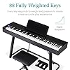 Best Choice Products 88-Key Weighted Full Size Digital Piano, Electronic Keyboard Set for All Experience Levels w/U-Stand, 3 Sustain Pedal Unit, Stool, Keyboard Cover, 2 Headphone Jacks #2