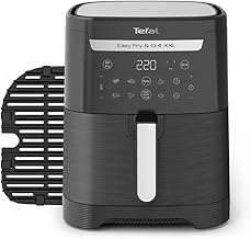 Tefal Easy Fry XXL 2in1 Digital Dual Air Fryer & Grill, 6.5L or 3.25L x2 Drawer Capacity, 8 Programs, Black, EY801827, Ama...