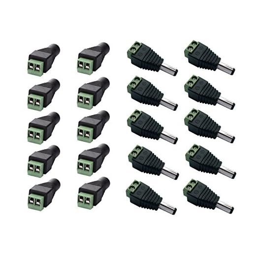 Amazon.com - 10 x Male + 10 x Female 2.1x5.5mm DC Power Cable Jack Adapter