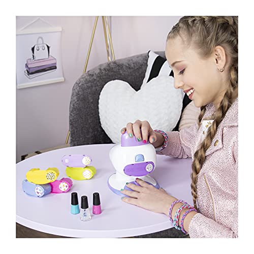 Cool Maker, GO Glam Nail Stamper Deluxe Salon with Dryer for Manicures and Pedicures with 3 Bonus Patterns and 2 Bonus Nail Polishes, Amazon Exclusive