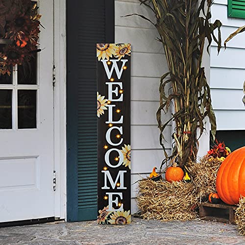 Best Wooden Sunflower Welcome Sign Draws Compliments And Smiles