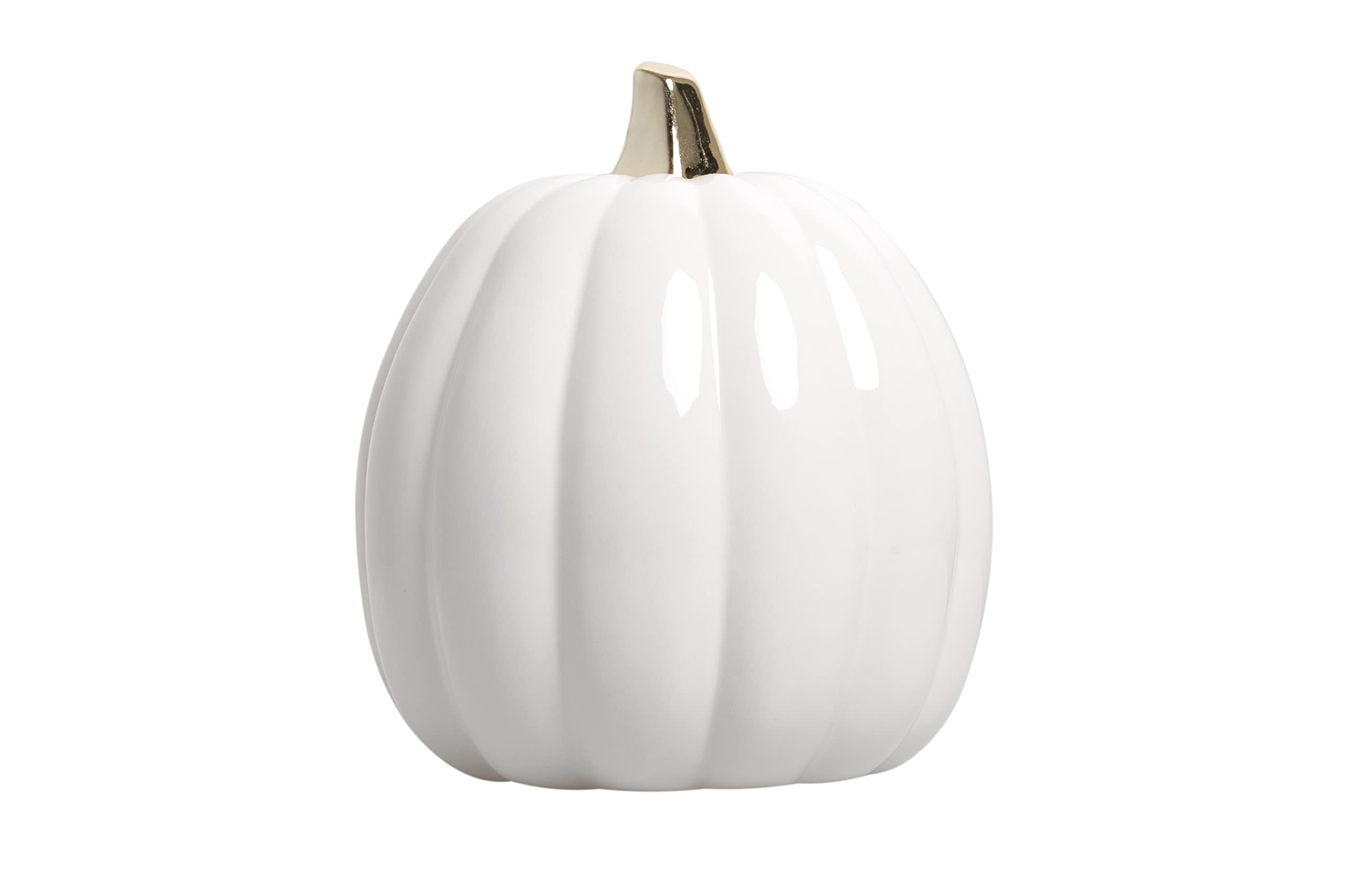 Amazon.com: Pearhead White Ceramic Pumpkin, Home Fall Décor ...