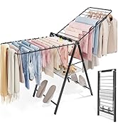 APEXCHASER Foldable Clothes Drying Rack, Metal Laundry Drying Rack Collapsible, Ultra Thin Clothe...