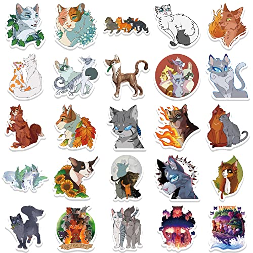 52 pcs Warriors Cats Stickers for Teen Laptop,Cool Cartoon Aesthetic ...