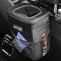  Amazon Lightning Deal! Get Hotor 2 Gallons 100% Leak-Proof Car Trash Can with Lid and Storage Pockets (Black) 