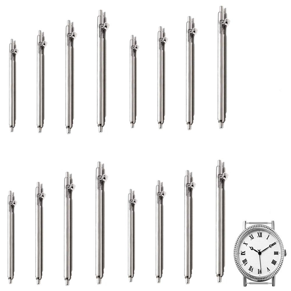 N\A16 pcs Replacement Strap Link Pins, Quick Release Spring Bars Watch Band Pins Watch Strap Belts Pin, 16mm, 18mm, 20mm, 22mm Watch lugs, Diameter 1.5mm