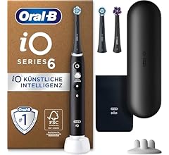 Oral-B iO Series 6 Plus Edition Elektrische Zahnbürste/Electric Toothbrush, PLUS 3 Aufsteckbürsten, 5 Putzmodi für Zahnpfle…