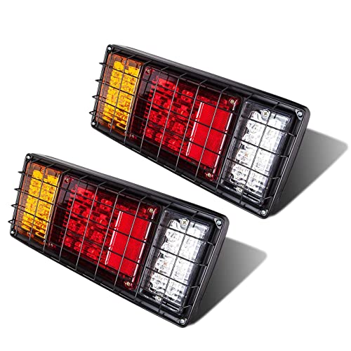 LIMICAR 40 LED Trailer Tail Lights Kit Waterproof, Trailer Lights with Reverse Turn Signal Brake Trailer Light Kit, Truck Tail Lights, Boat Trailer Lights For UTV UTE RV Camper Pickup (2 Pack)