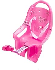 Moshay Universal Doll Bike Seat with Stickers DIY Decal Girls Kids Bike Accessories (Pink)