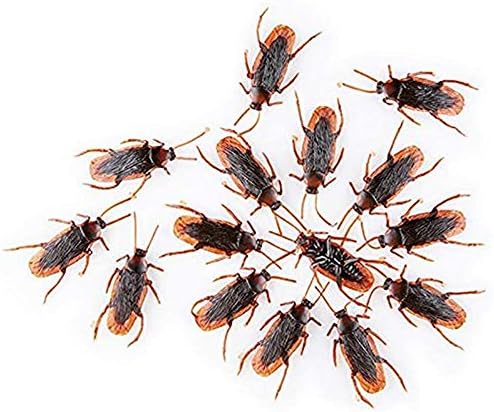 senlinlv 20 Pcs Simulation Cockroach Fake Roach Trick Toy for Halloween April Fool's Day Party Decoration