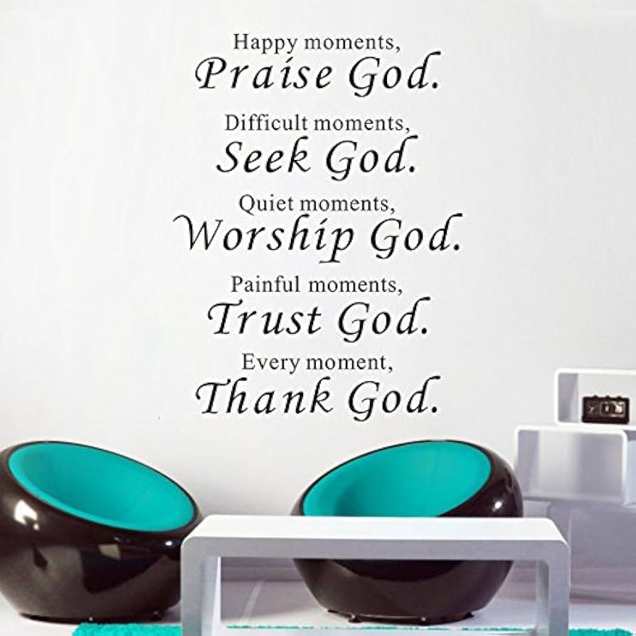 Buy Gadgets Wrap Wall Sticker Home Decor Praise Seek Worship Trust ...