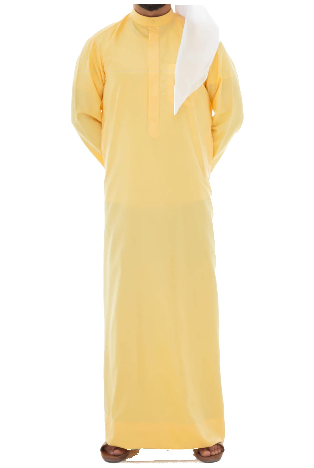 YATHREB EVERYDAY KUWAITI KANDORA YELLOW Arab Thobe, Dishdasha, Kandoora Arabic Muslim Islamic Muslim Robe