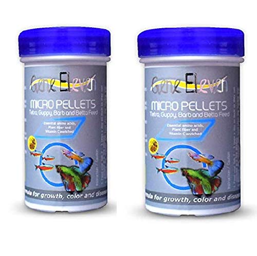 Foodie Puppies Gene Eleven Micro Pellets Special Food for All Tropical Fishes Aquarium Fish Tank with Free Key Ring (30g, (Pack of 2))