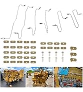 Fuel Injection Line Kit with Clamps Fits for CAT Caterpillar 3406 3406B 3406C 1917941 1917942 191...