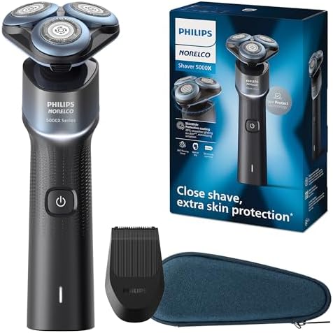 Philips Norelco Shaver 5000X, מכונת גילוח נטענת רטובה ויבשה עם קוצץ מדויק ונרתיק אחסון, X5006/85