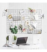 GBYAN Wall Grid 2 Pack Grid Wall Panels Wall Organizer Picture Board for Room and Office Photo Di...