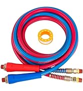 CheeMuii 12 FT Semi Truck Air Line Hose Assembly Rubber Air Brake Hoses With Flexible Grips & DOT...