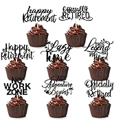 Rngmsi Retirement Cupcake Toppers Decorations - 40PCS Happy Retirement Party Decorations Man Woma...