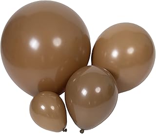 100pcs Brown Balloons 18 inch +12 inch +10 inch +5 inch Latex Party Coffee Balloon Birthday Balloons Baby Shower Decoratio...