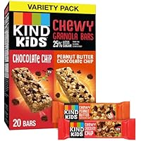 20-Count Kind Kids Chocolate Chip and Peanut Butter Chocolate Chip Chewy Granola Bars (0.81 oz) 