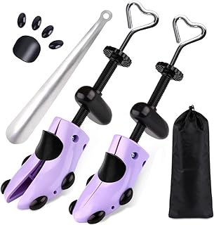 Yalumo Shoe Stretcher, Plastic Pair of 4-way Adjustable Shoe Expander Shoe Tree Widener for Wide Feet Bunions