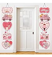 ONCTTOS Valentine's Day Decorations Supplies, Valentine's Day Door Banner, Happy Valentine's Day ...