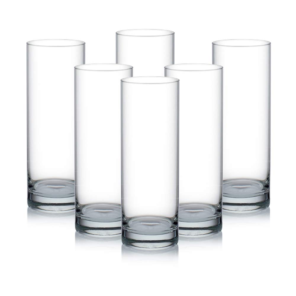 Ocean New York Hi Ball, 320 Ml. | Soda Lime Glass | Set of 6 | Clear & Transparent | Used to Serve Water, Juice, Soft Drink, and Other Iced Beverages |Home Party, Offices, Hotel & Restaurant