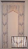 Vandoras Natural Bamboo & Wood Beaded Curtain, 35.25' W X 70' H with 31 Strands