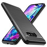 Shopbyshop for LG G8X ThinQ Case Shock-Absorption Flexible TPU Rubber Protective Phone Back Cover for LG G8X ThinQ -Black