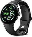 Google Pixel Watch 3 (45 mm) – Android smartwatch with Heart Rate Tracking, Advanced Running from Fitbit, Fitness Insights, 24-Hour Battery – Matte Black Aluminium Case – Obsidian Band – Wi-Fi