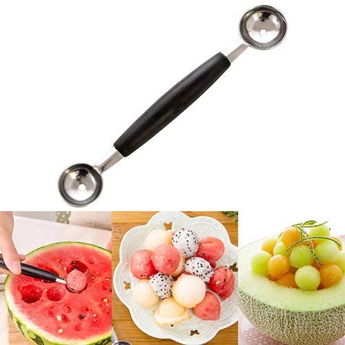 RKPM New Watermelon Melon Fruit Baller Ice Cream Scoop DIY Tools Ball Fruit Dig Ball Scoop Fancy Digging Ball Making Salad (2 Pcs)