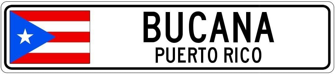 Amazon.com: Bucana, Puerto Rico - Puerto Rico Flag City Sign - 3