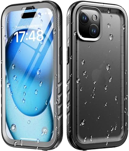 Cozycase for iPhone 15 Case Waterproof - 360 Heavy Duty with Screen/Camera Protector Shockproof IP68 Underwater Dustproof Water Dust Shock Proof Double Full Body/Front and Back 15 Protective Case Slim