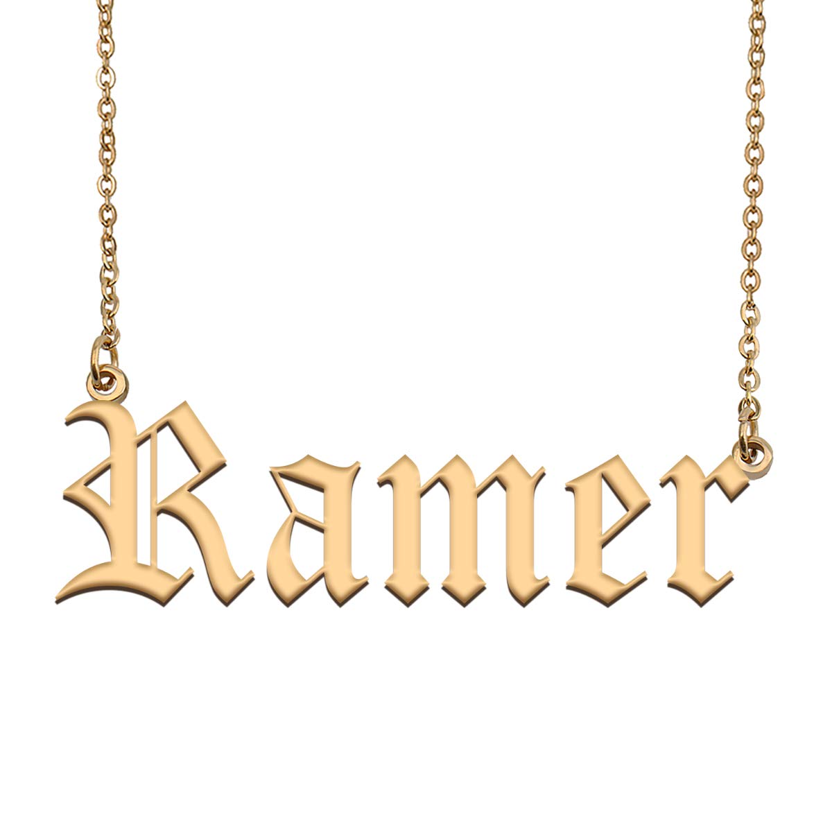 LikeFun Custom Personalized Name Necklace in Golden Silver for Women