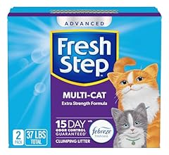 Fresh Step Clumping Cat Litter, Advanced, Multi-Cat Odor Control, Extra Large, 37 Pounds total (2 Pack of 18.5lb Boxes)