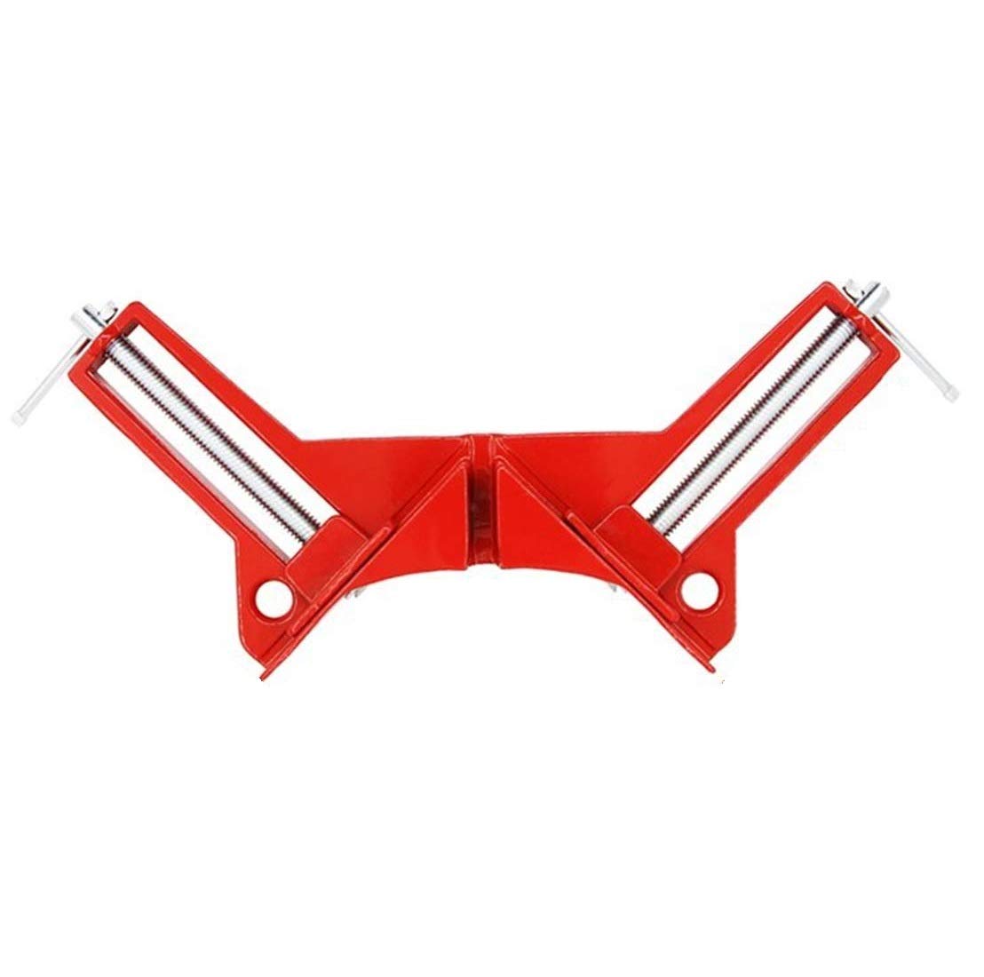 Right Angle Clamp, 90 Degrees 100mm Corner Clamp, Picture Frame Holder, Glass Holder, DIY Woodworking Holder Kit - 1 Piece Red