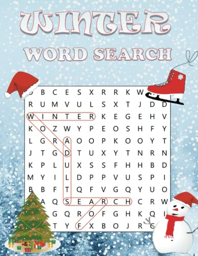 Winter Word Search: Large Print Winter Word Search Puzzle For Adults , 