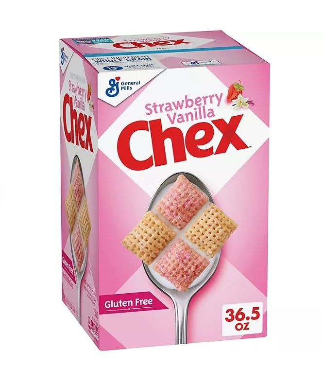 General Mills Gluten Free Chex Strawberry Vanilla Cereal, 36.5 oz., 2.28 Pound (Pack of 1)