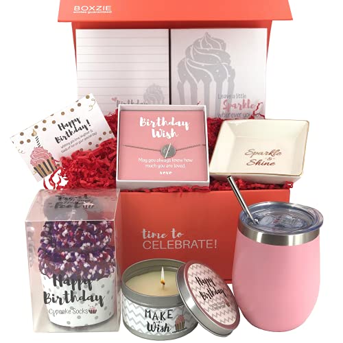 Happy Birthday Box for Women | Unique Birthday Gifts for Women | Surprise Care Package Filled with Fun Gifts for Her - Perfect for Mom Daughter Sister Best Friend Wife